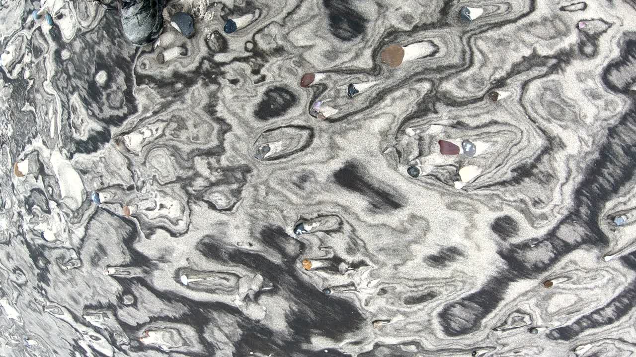 해변의 모래 구조, 북해, jutland, 덴마크, 4k