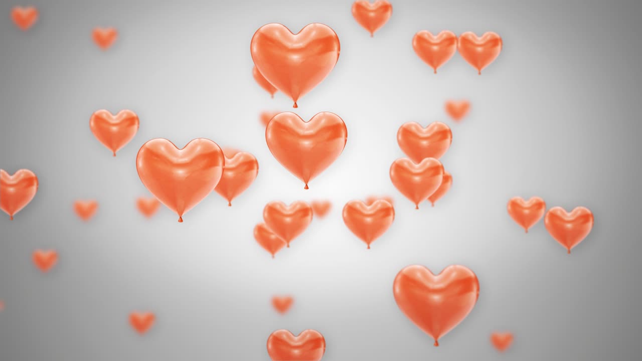 Colorful Balloon Floating on Gray background Loop 4K 3D Animation With Alpha.