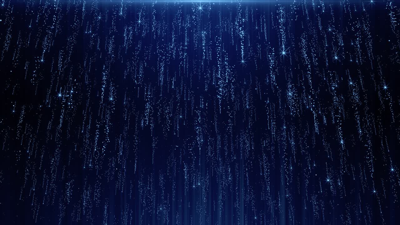 Abstract Blue Particle Rain Background