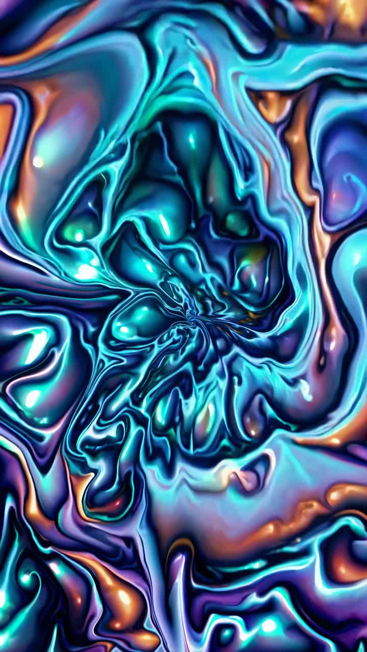 Abstract swirling colors create a psychedelic effect