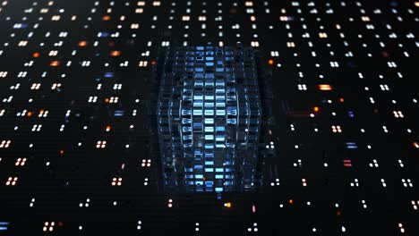 Techno blocks seamless loop 3D render animation
