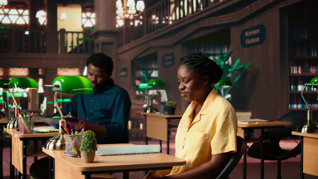 Tired frustrated university student struggling to memorize information