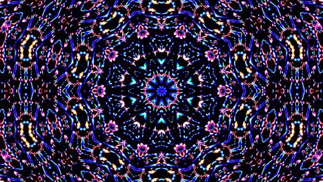 abstract kaleidoscope shining beautiful red blue line smooth motion with shining light motion