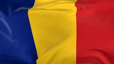 agitando una bandera en bucle como fondo rumania