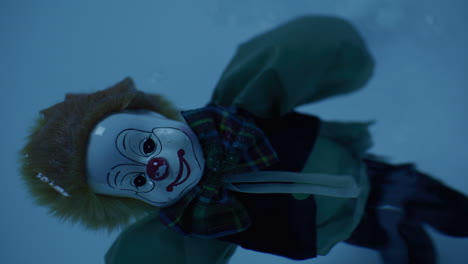upside-down clown doll in water