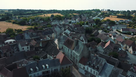 aerial view of a charming french village