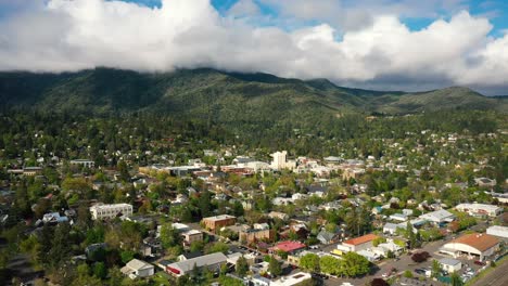 aerial view of ashland, oregon. usa