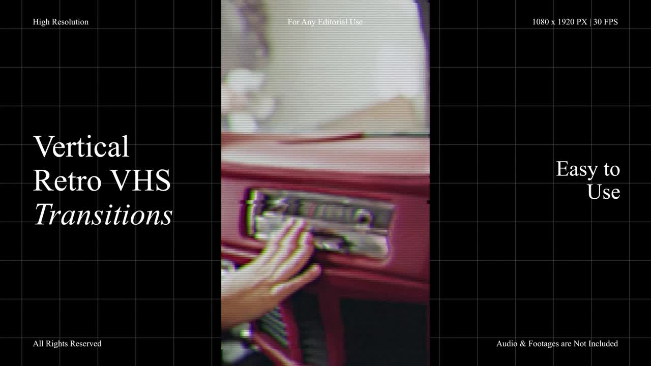 Effetto Glitch VHS retrò su mano e oggetti vintage