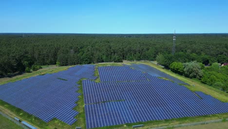 solar panels on hill transforming a waste site into a source of renewable energy, a sustainable solution for the future. speed ramp hyper motion time lapse gorgeous aerial view flight