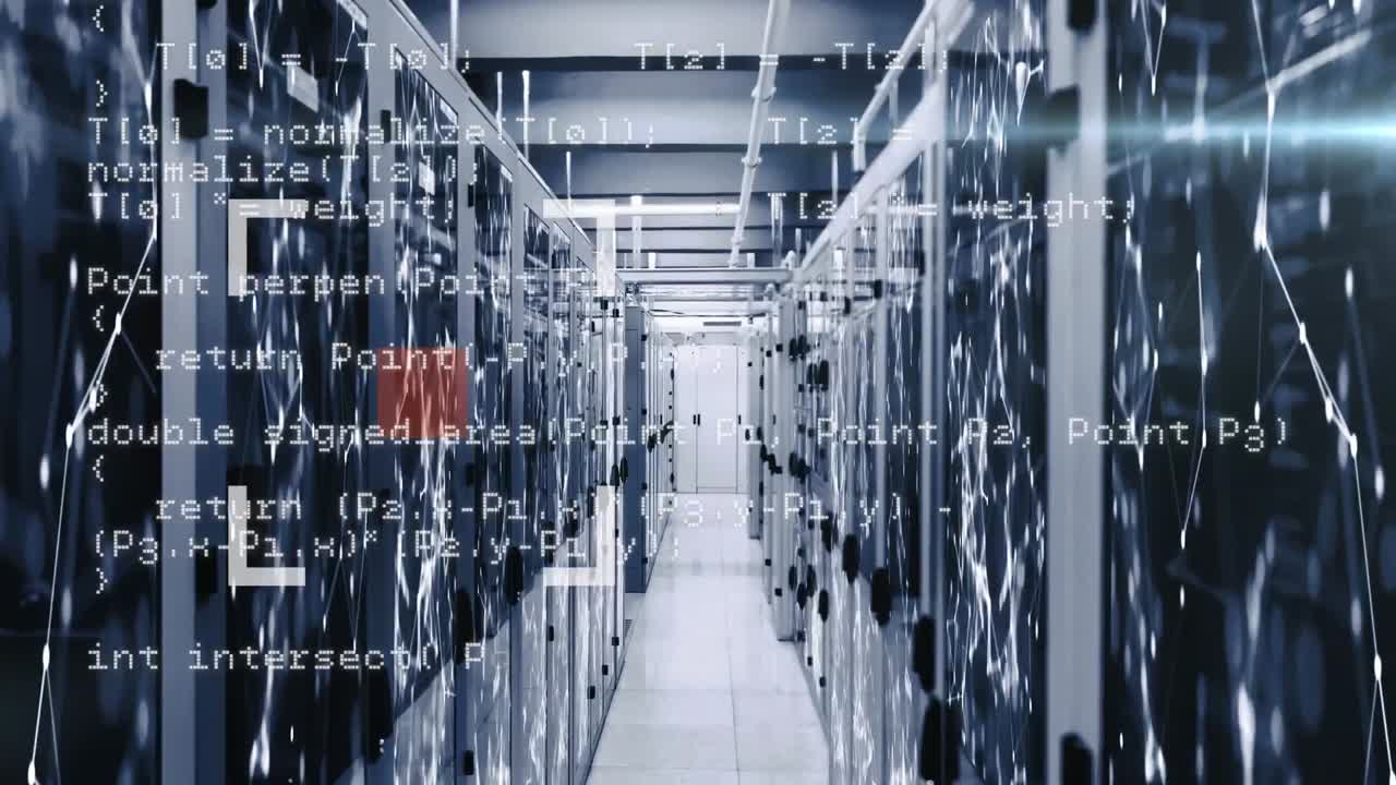 Animation of data processing over computer servers