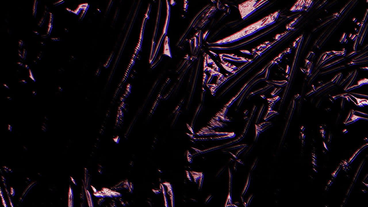 Animation einer sich bewegenden und verändernden lila Textur und Textfreiraum auf schwarzem Hintergrund