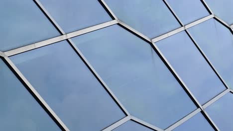 detail shot of glass buildings in signapore ,