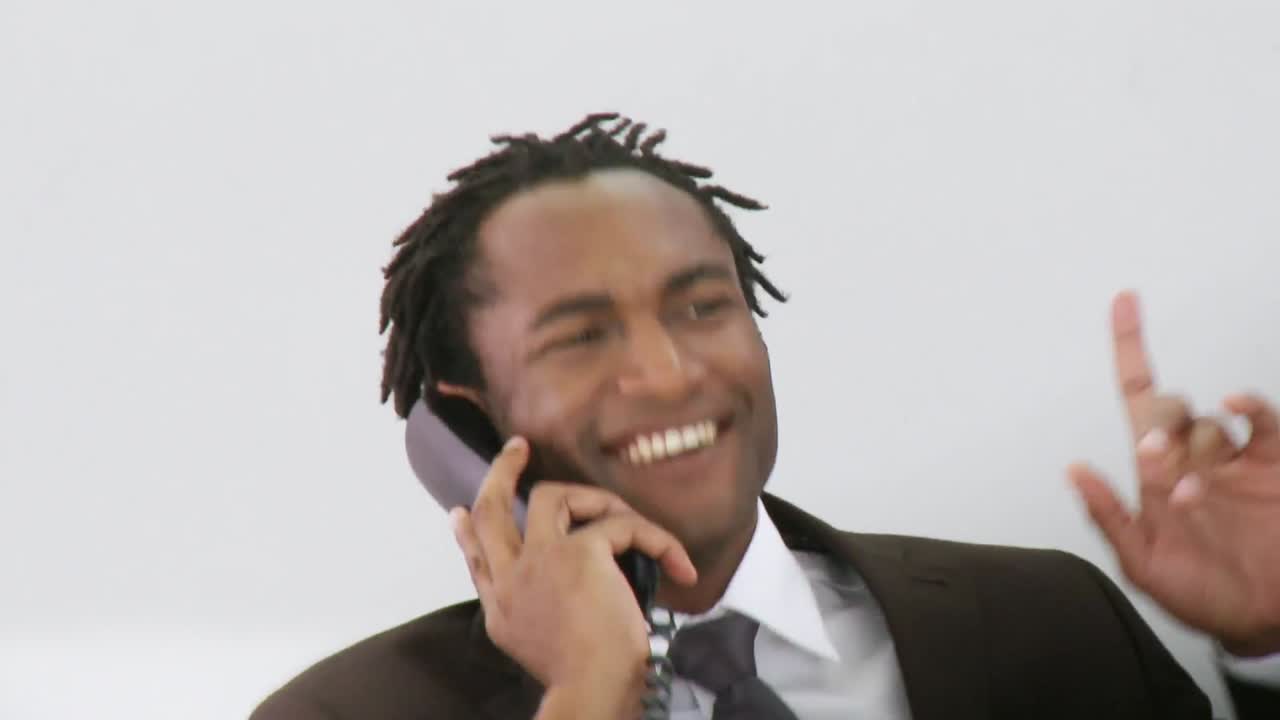 Businessman on his phone