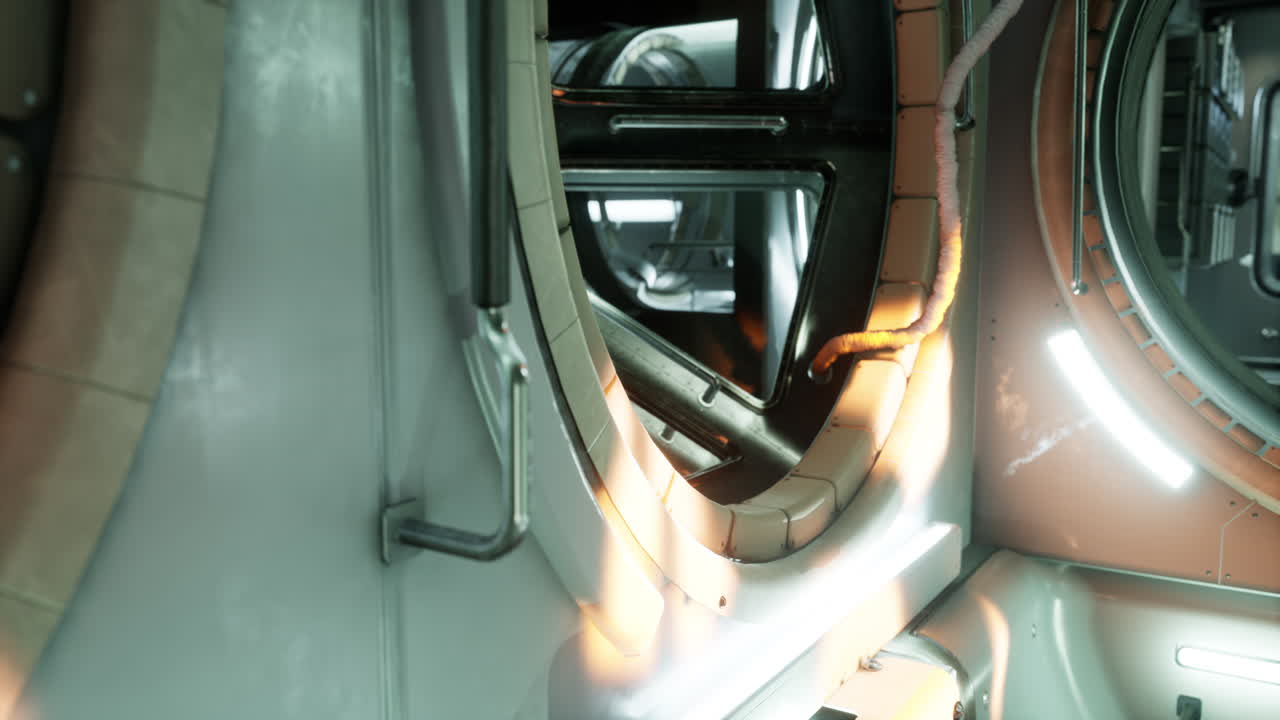 미래의 국제 우주 정거장의 인테리어