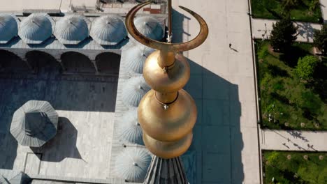 istanbul city and fatih mosque quarantine aerial view