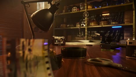 vintage film editing room