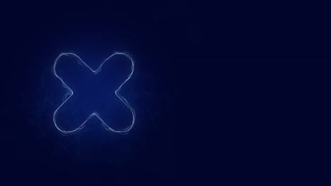 icono de marca de cruz con efecto plexo. líneas conectadas con puntos. líneas plexo