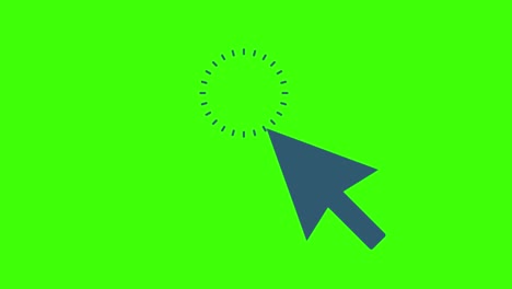 animation of a cursor icon on a green background