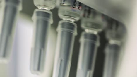 vials and syringes in a medical device