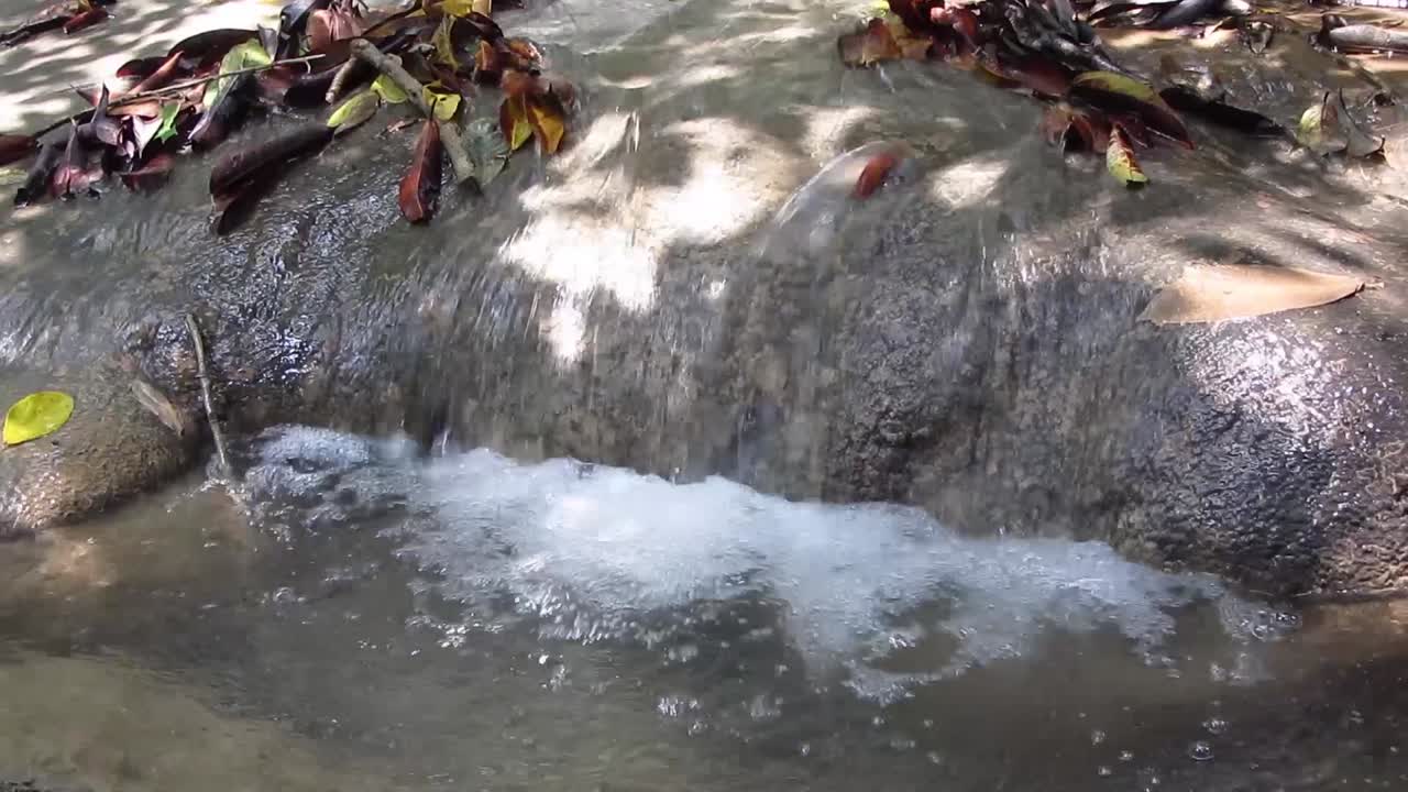 Flowing water on rocky river