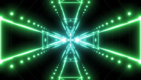 túnel de neón brillante y abstracto