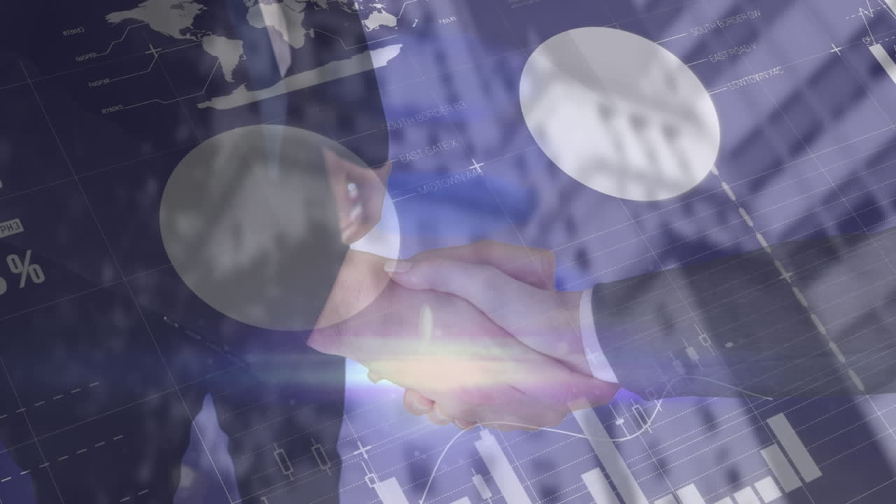 animación de un hombre usando un teléfono inteligente sobre el paisaje urbano