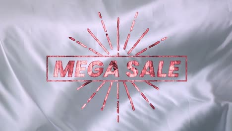 animation of sale text on gray background