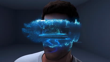 man experiencing virtual reality and the metaverse