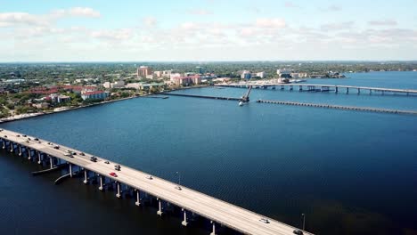 empuje aéreo hacia bradenton, florida en 4k