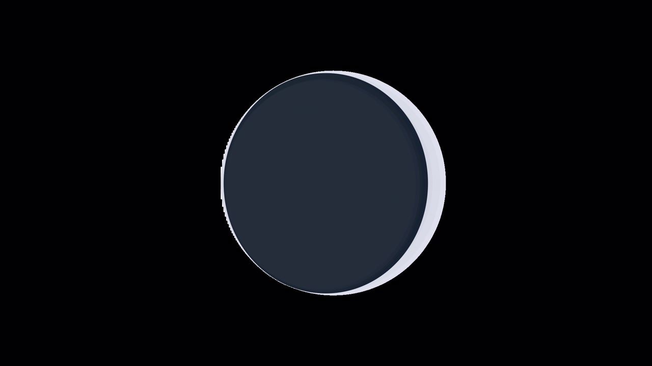 Minimalist Animation of a Circle Revealing a Dark Crescent Shape