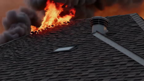 haus in flammen