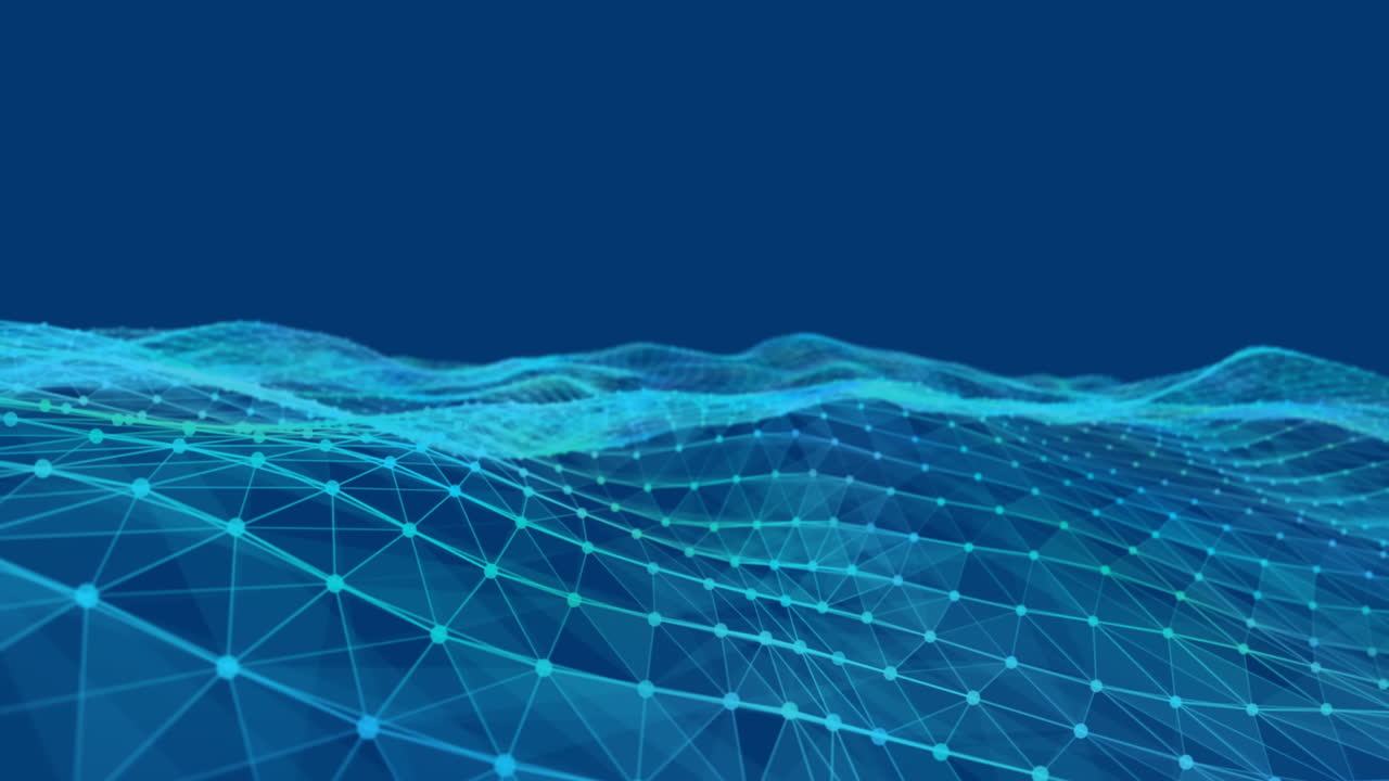 Digital wave against blue background