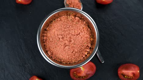 porción de polvo de tomate giratorio (con un bucle sin costuras)