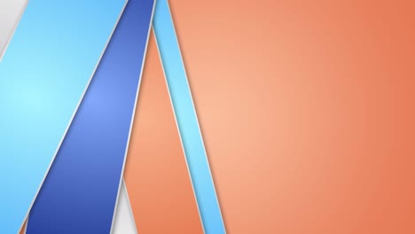 blue, orange, cyan,white, geometric motion background. seamless looping, 4k