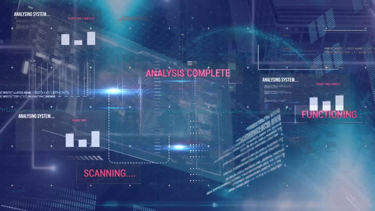 Animation of data processing over globe