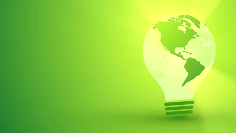 eco light bulb with rays the world idea concept motion background loop