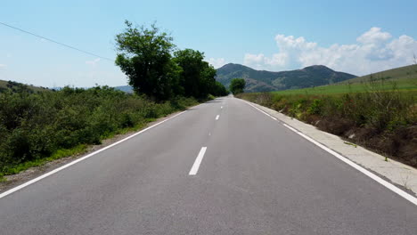 a road to a mountain in the carpathians