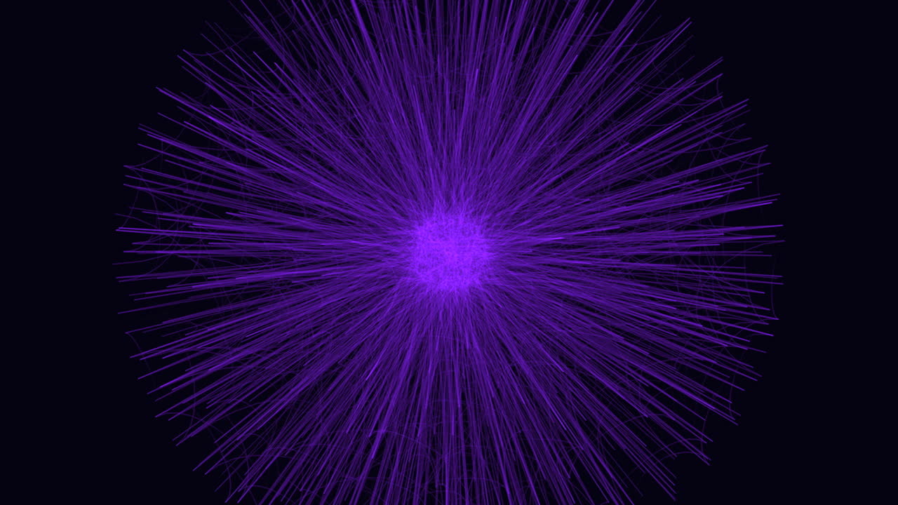 Purple lightning bolt intricate circular pattern on black background