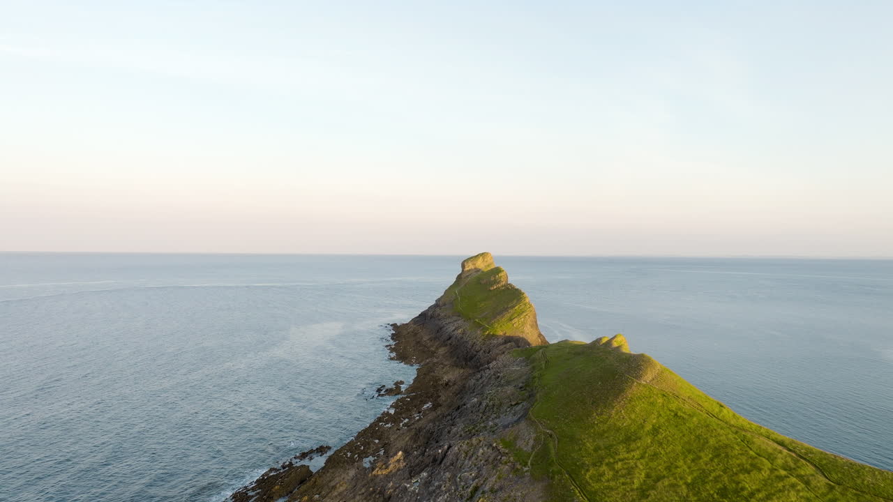 Coastal Landscape - Aerial View of Headland and Ocean