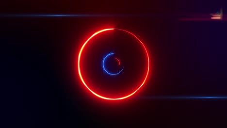 círculo azul y rojo, fondo abstracto, bucle
