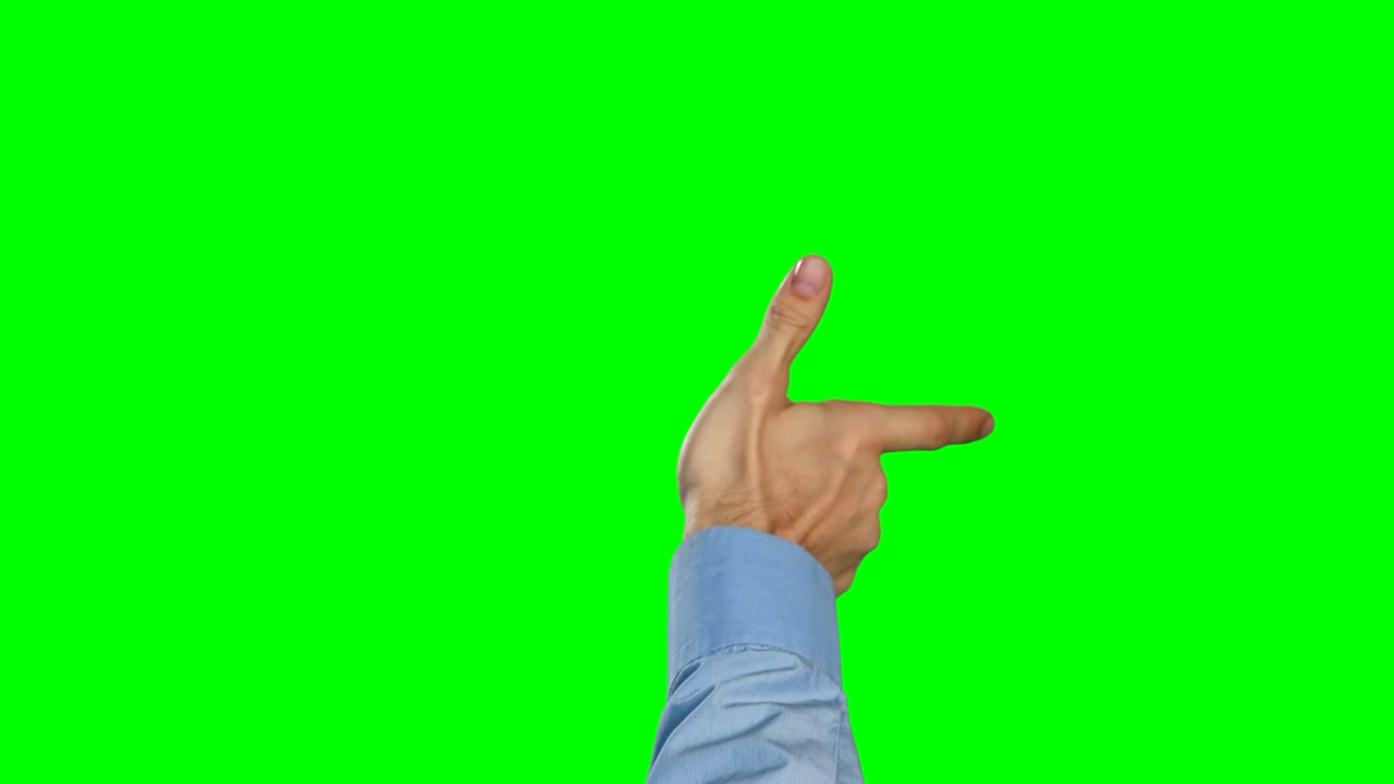 디지털 스크린 4k를 만지는 남자의 손