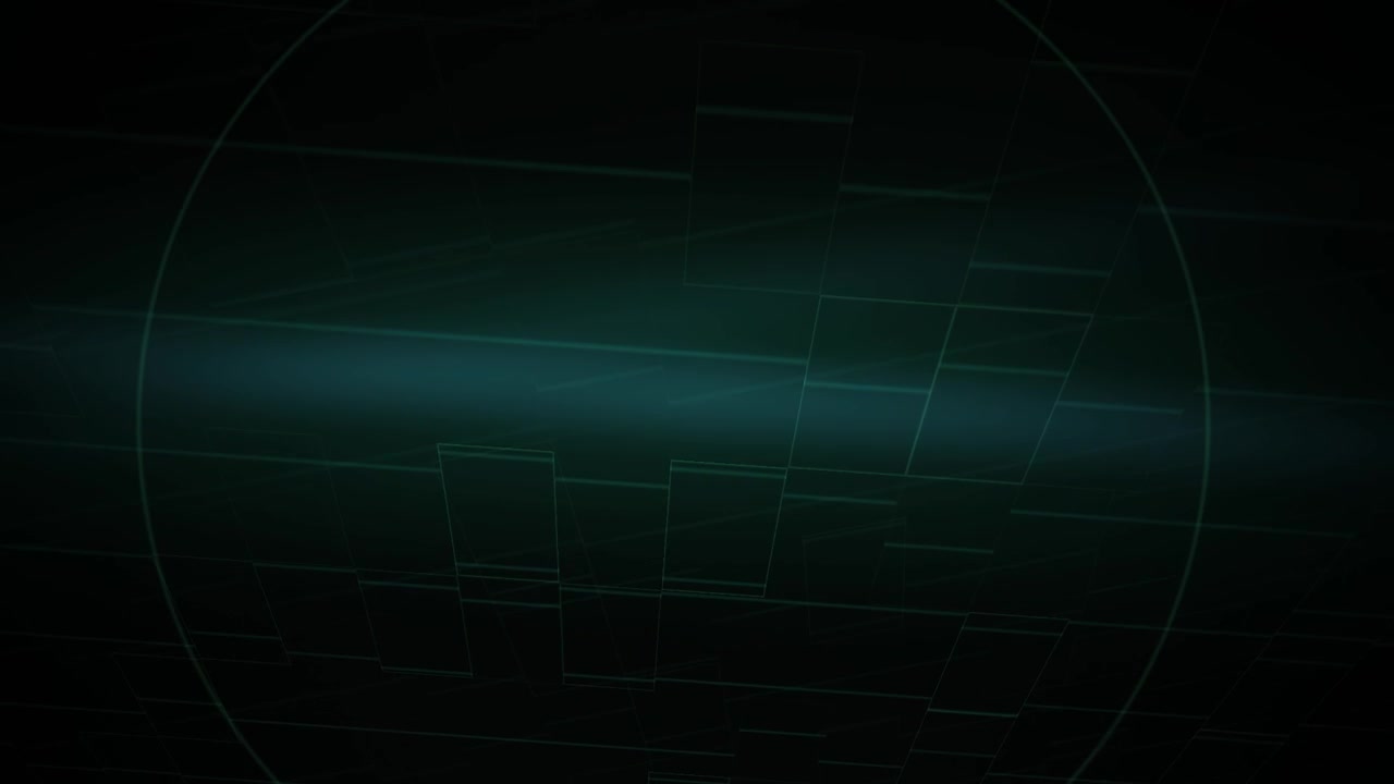 Animated Dark Green Technology Grid Background with Moving Light