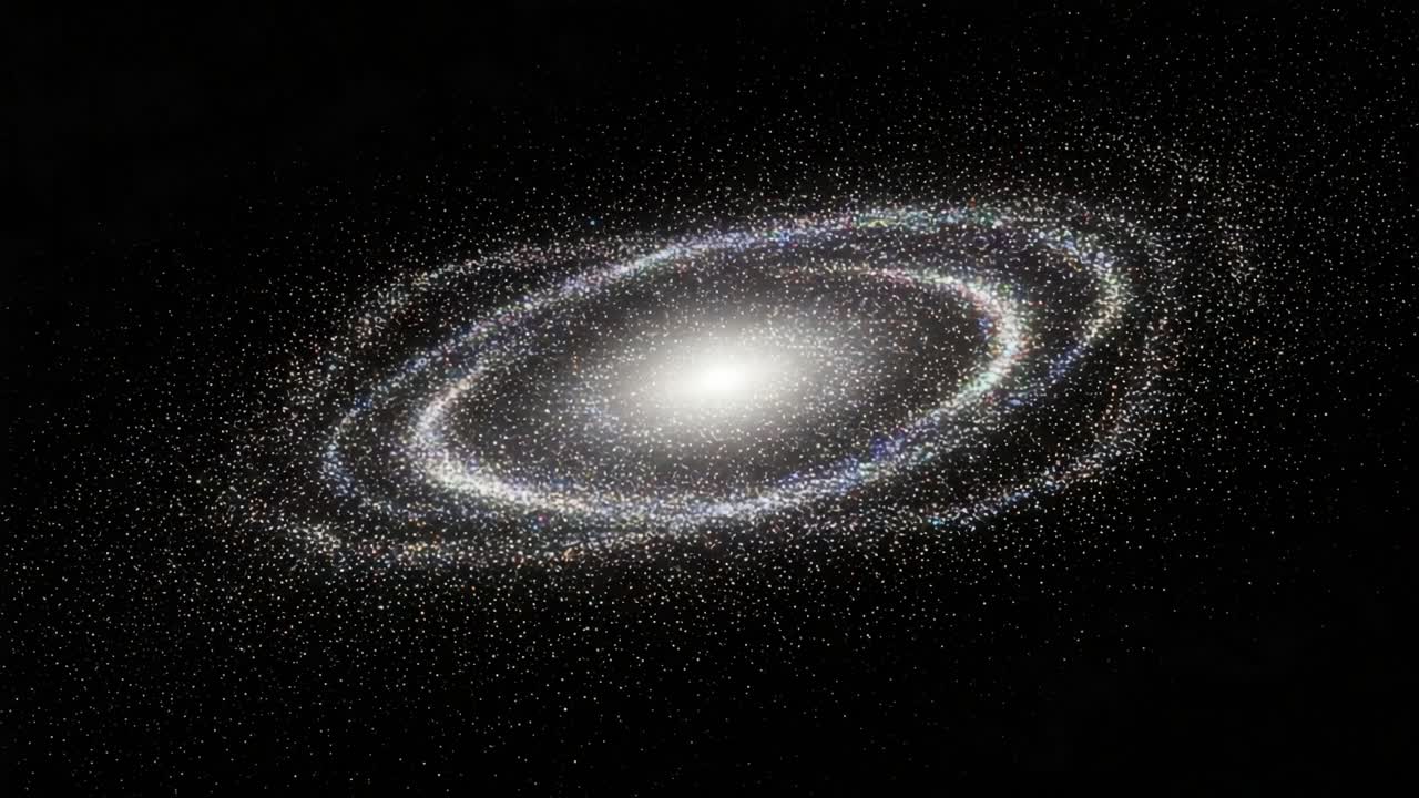 A Stunning View of a Spiral Galaxy Captured in Two Frames, Showcasing the Elegant Swirls of Stars and Cosmic Dust Set Against a Dark Background