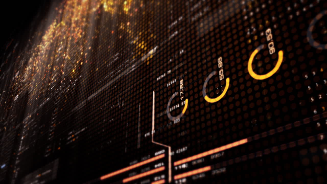 Abstract particle motion with vibrant colors, digital flowing particles, VR, futuristic sci-fi, tech innovation, and immersive cyber space background