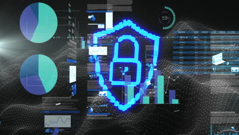 animación del candado digital y procesamiento de datos