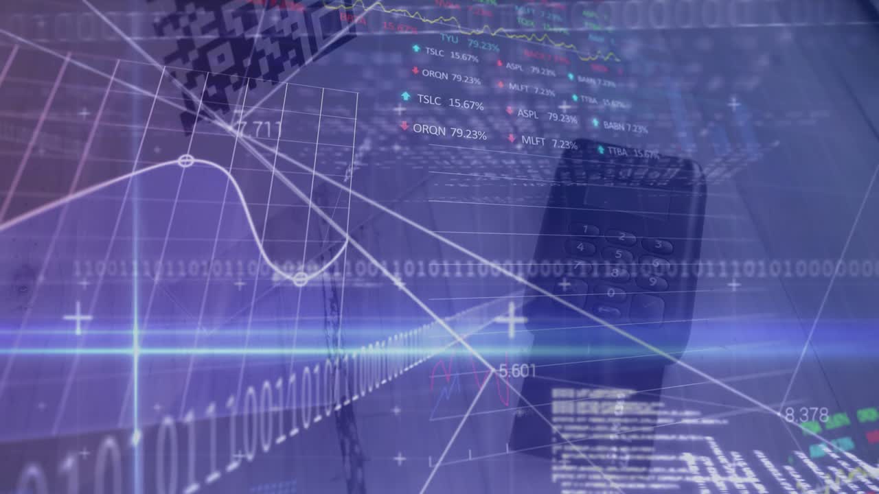 Animation of financial data processing over data processing