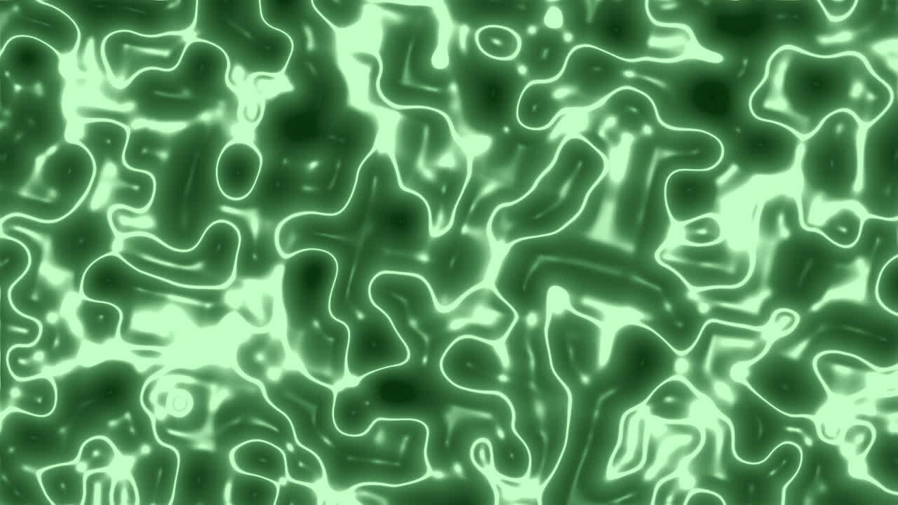 Abstract Green Glowing Organic Liquid Pattern Background