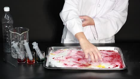 experimento de reacción química