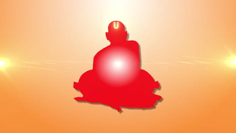 animation of swami samartha, an indian guru who was considered as a avatar of dattatreya, a hindu religion god.