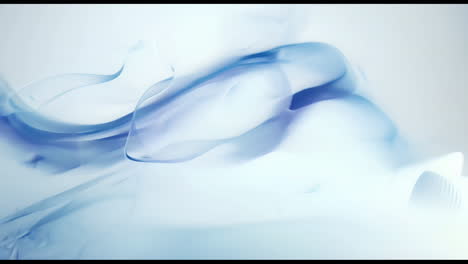 animación de formas azules que se mueven sobre un fondo blanco